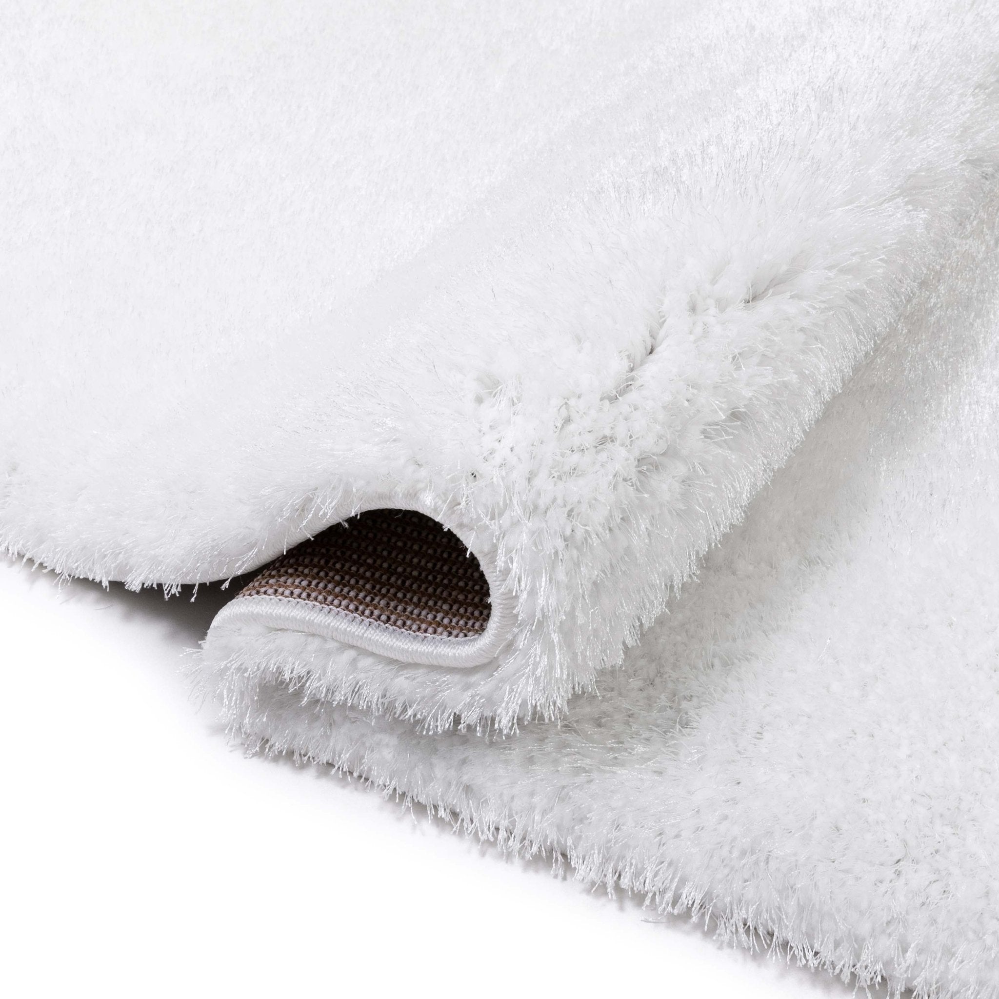 Feather Collection Liza  White Shag Rug –   Sparkly, Plush, Minimalist Glam - Well Woven - thick pile white rug