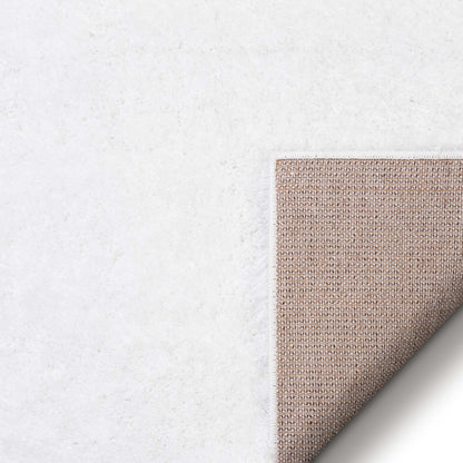 Feather Collection Liza  White Shag Rug –   Sparkly, Plush, Minimalist Glam - Well Woven - white rug with jute backing