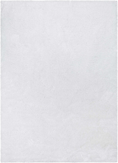Feather Collection Liza  White Shag Rug –   Sparkly, Plush, Minimalist Glam - Well Woven - White overhead