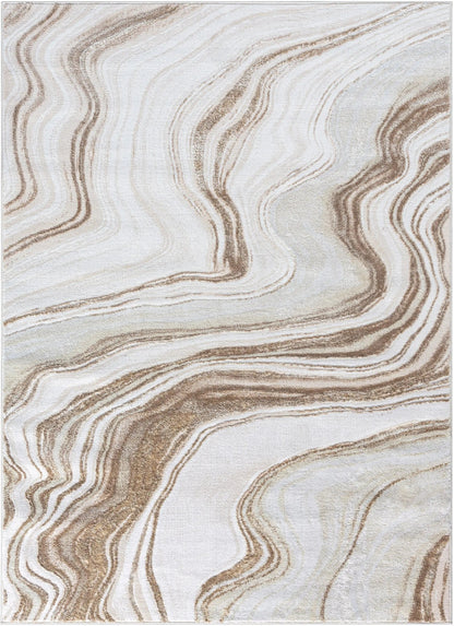 Warren Retro Abstract Waves Glam Rug Well Woven