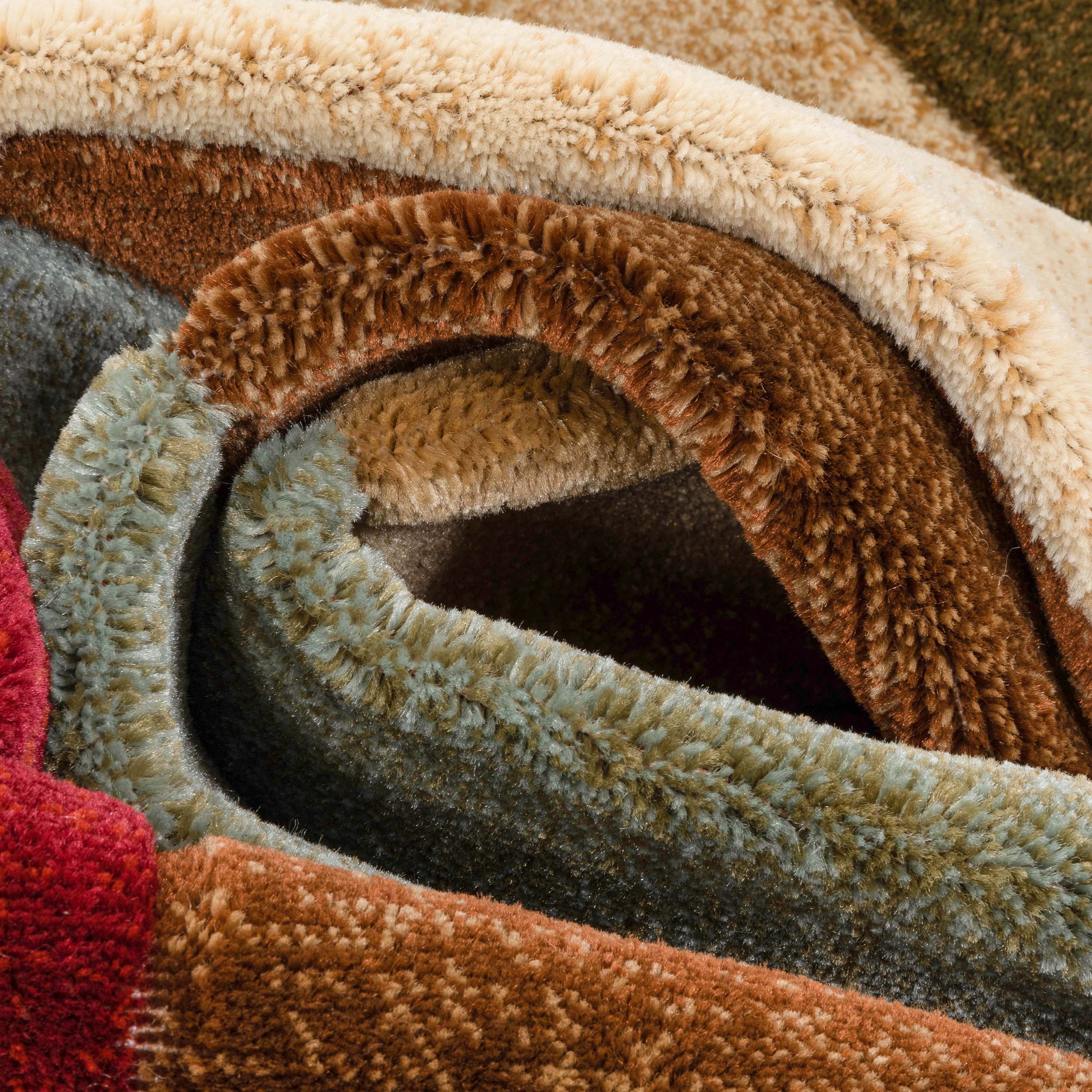 Marcia Multi Modern Geometric Blocks 3D Textured Rug Well Woven