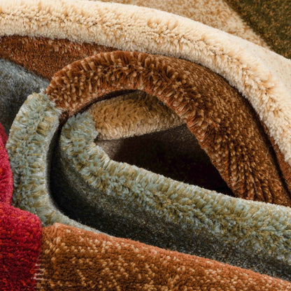 Marcia Multi Modern Geometric Blocks 3D Textured Rug Well Woven