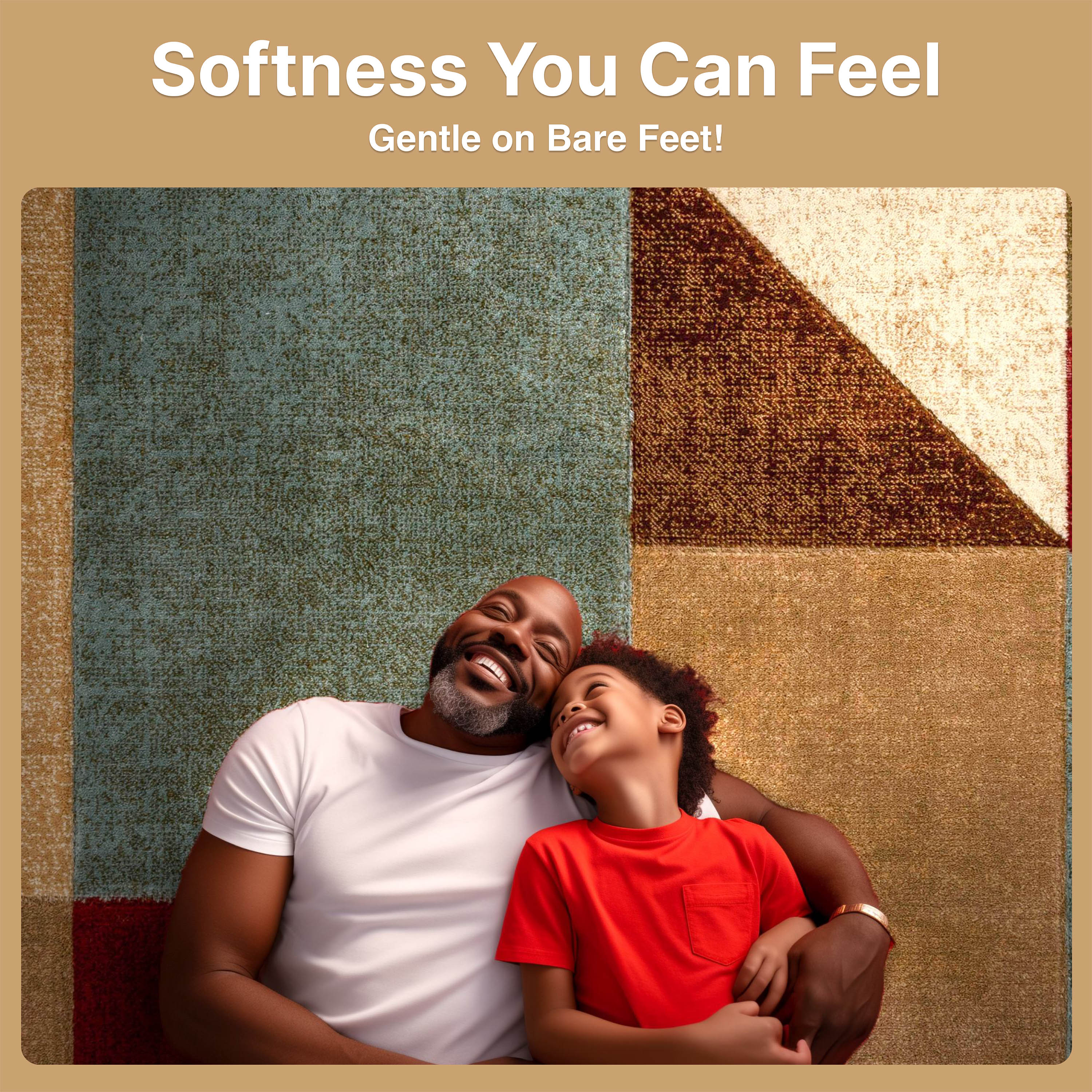 Marcia Multi Modern Geometric Blocks 3D Textured Rug Well Woven