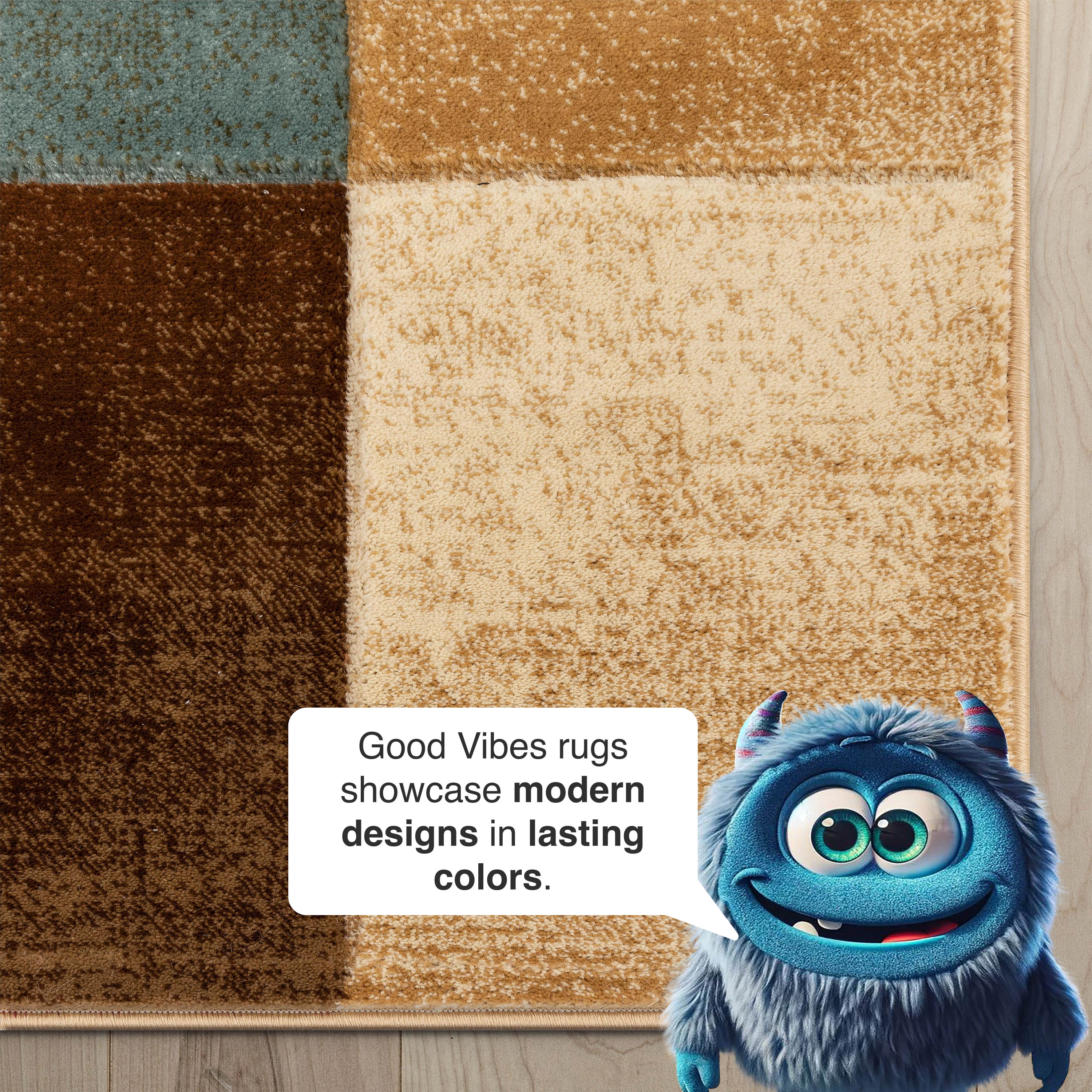 Marcia Multi Modern Geometric Blocks 3D Textured Rug Well Woven