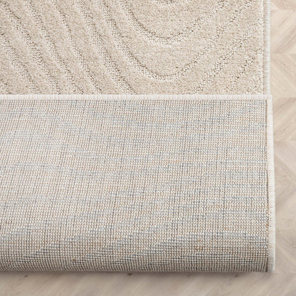 Custom Size Runner Sibi Modern Solid & Striped Ivory Choose Your Width x Choose Your Length Hallway Runner Rug Well Woven