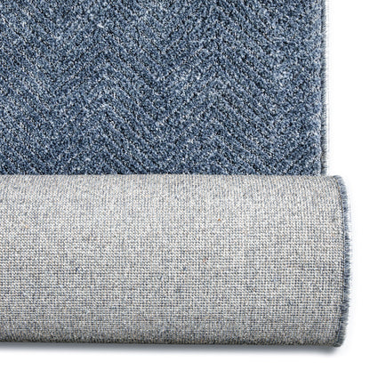 Custom Size Runner Pompeii Modern Blue Choose Your Width x Choose Your Length Hallway & Stair Runner Rug Well Woven