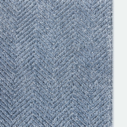 Custom Size Runner Pompeii Modern Light Blue Choose Your Width x Choose Your Length Hallway & Stair Runner Rug Well Woven