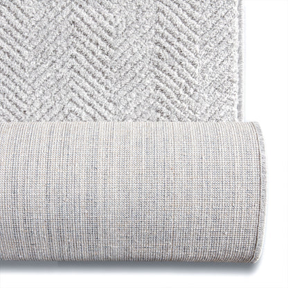 Custom Size Runner Pompeii Modern Light Grey Choose Your Width x Choose Your Length Hallway & Stair Runner Rug Well Woven