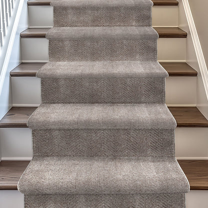 Custom Size Runner Pompeii Modern Taupe Choose Your Width x Choose Your Length Hallway & Stair Runner Rug Well Woven