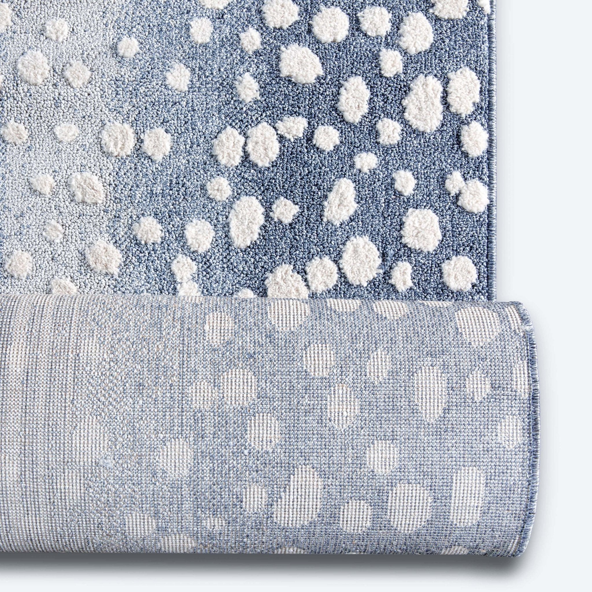 Custom Size Runner Petra Modern Blue Choose Your Width x Choose Your Length Hallway & Stair Runner Rug Well Woven