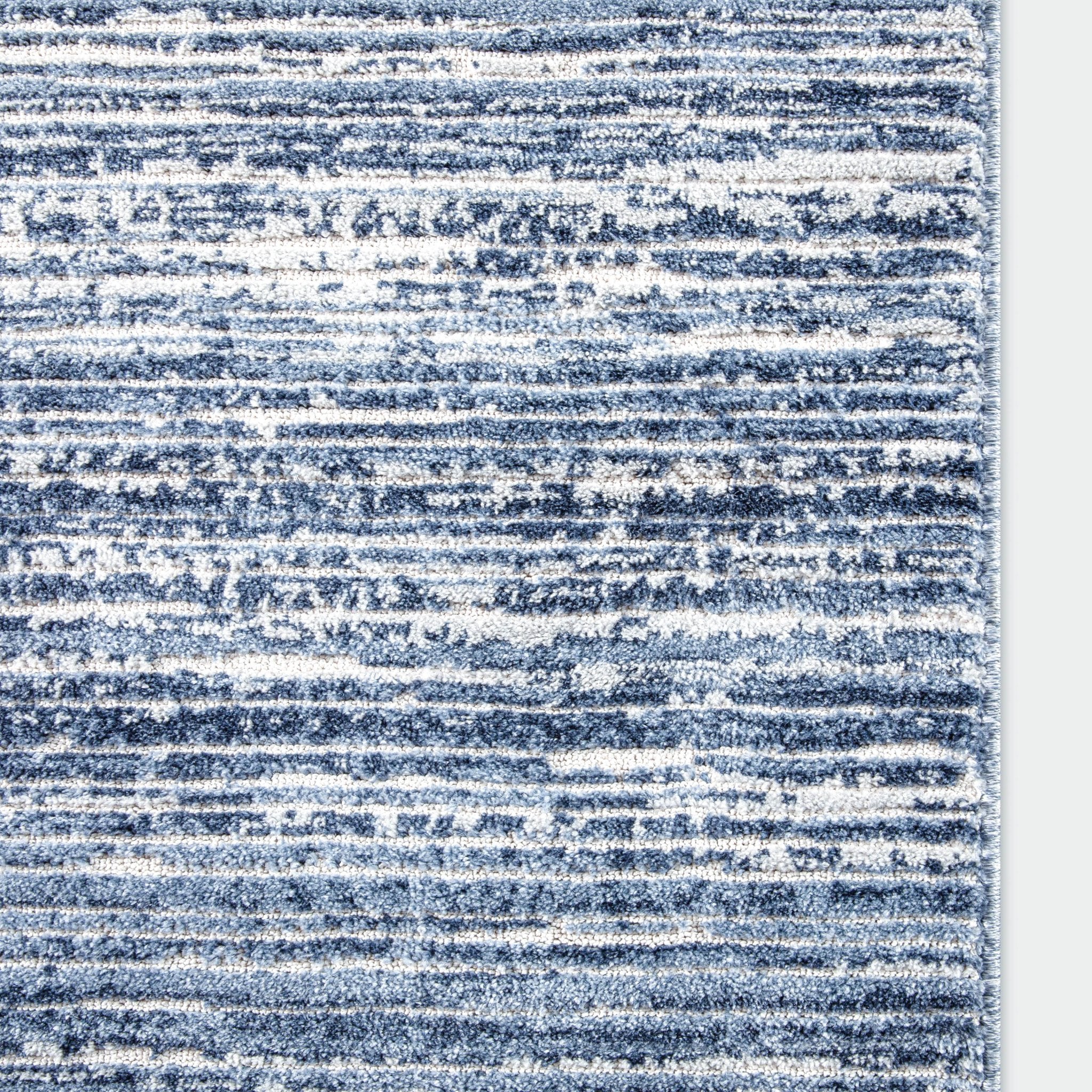 Custom Size Runner Delphi Modern Light Blue Choose Width x Length Hallway & Stair Runner Well Woven