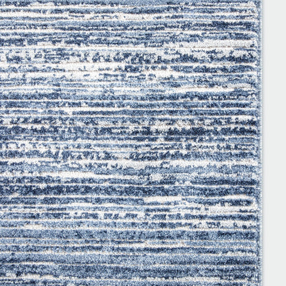 Custom Size Runner Delphi Modern Light Blue Choose Width x Length Hallway & Stair Runner Well Woven