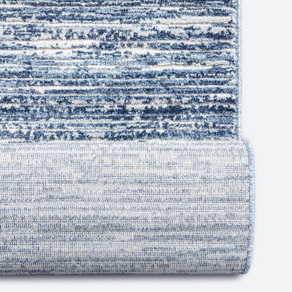 Custom Size Runner Delphi Modern Light Blue Choose Width x Length Hallway & Stair Runner Well Woven