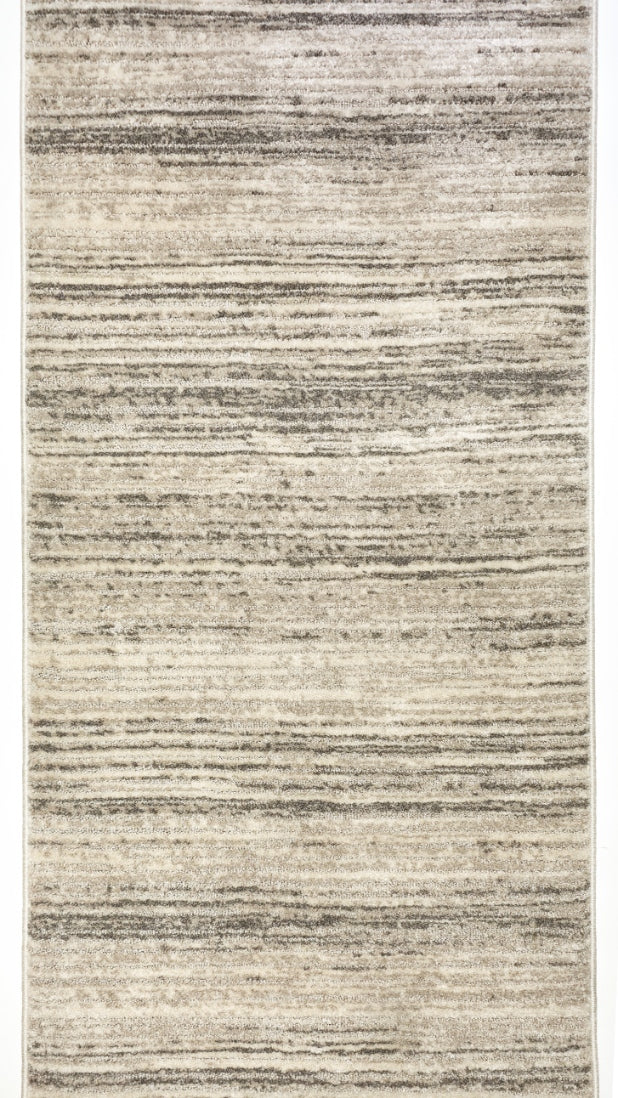 HAR-178 Well Woven Delphi Taupe Custom Runner Rug Overhead on White