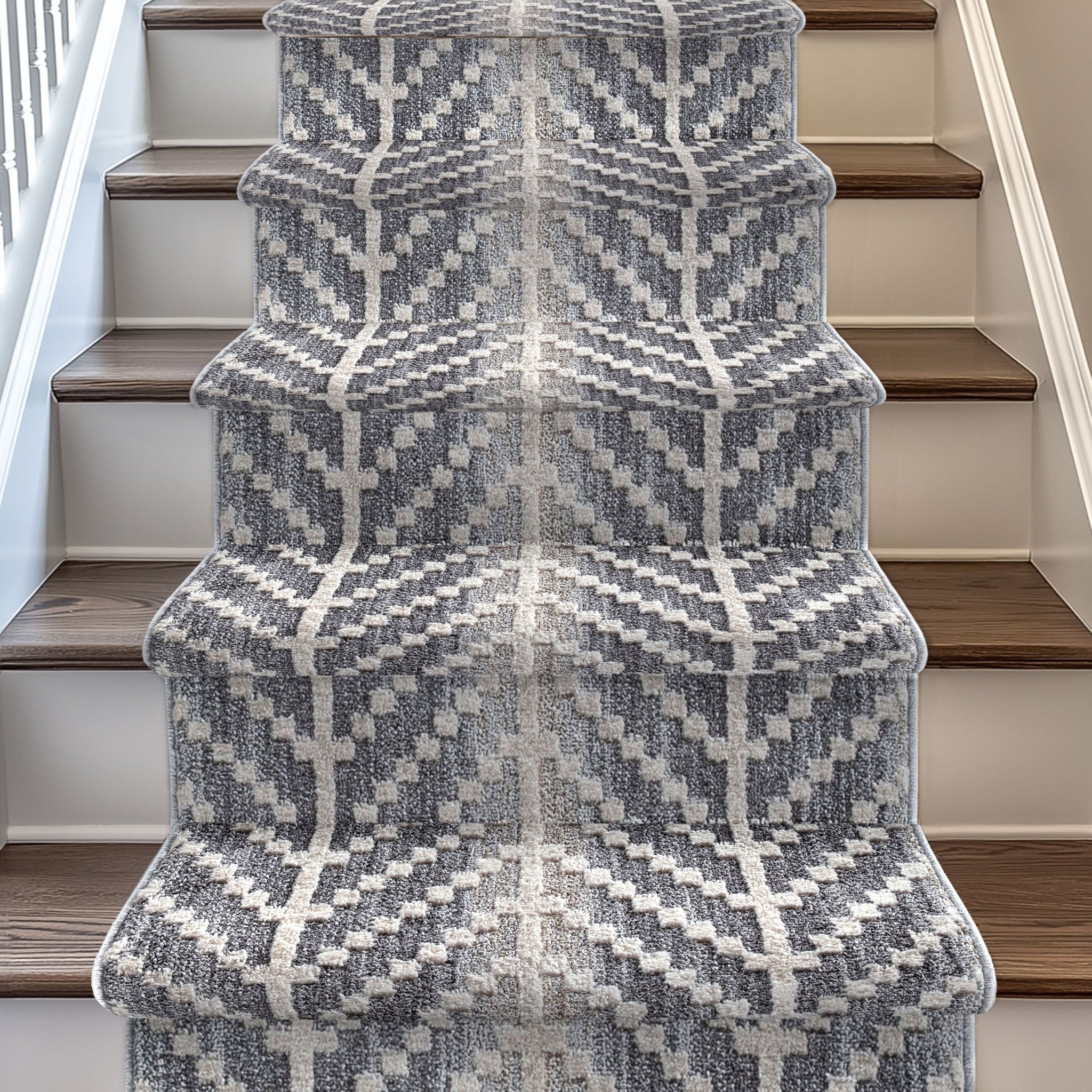 Custom Size Runner Rhodes Modern Grey Choose Your Width x Choose Your Length Hallway & Stair Runner Rug Well Woven