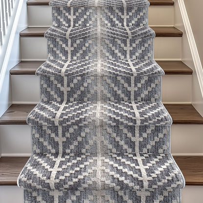 Custom Size Runner Rhodes Modern Grey Choose Your Width x Choose Your Length Hallway & Stair Runner Rug Well Woven
