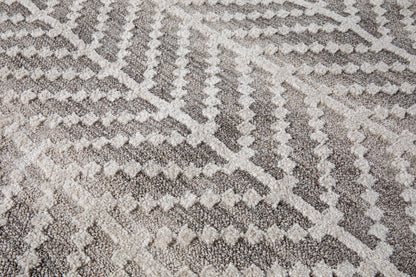 Custom Size Runner Rhodes Modern Taupe Choose Your Width x Choose Your Length Hallway & Stair Runner Rug Well Woven