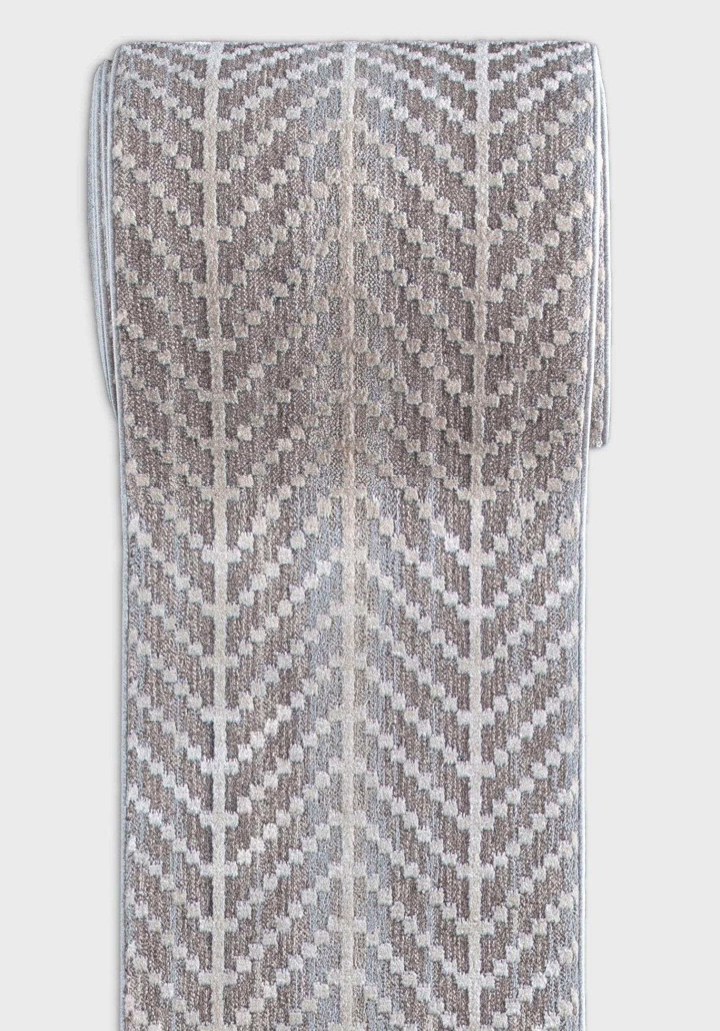 Custom Size Runner Rhodes Modern Taupe Choose Your Width x Choose Your Length Hallway & Stair Runner Rug Well Woven