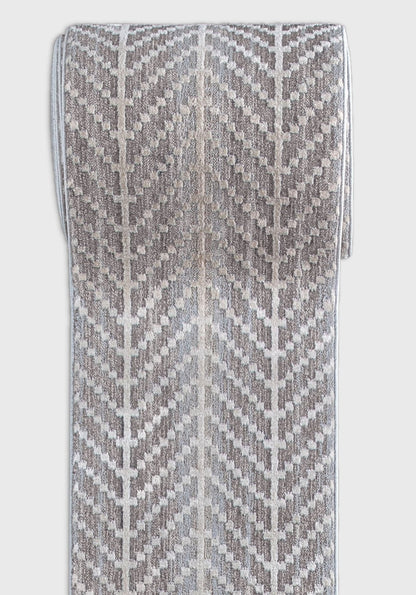 Custom Size Runner Rhodes Modern Taupe Choose Your Width x Choose Your Length Hallway & Stair Runner Rug Well Woven