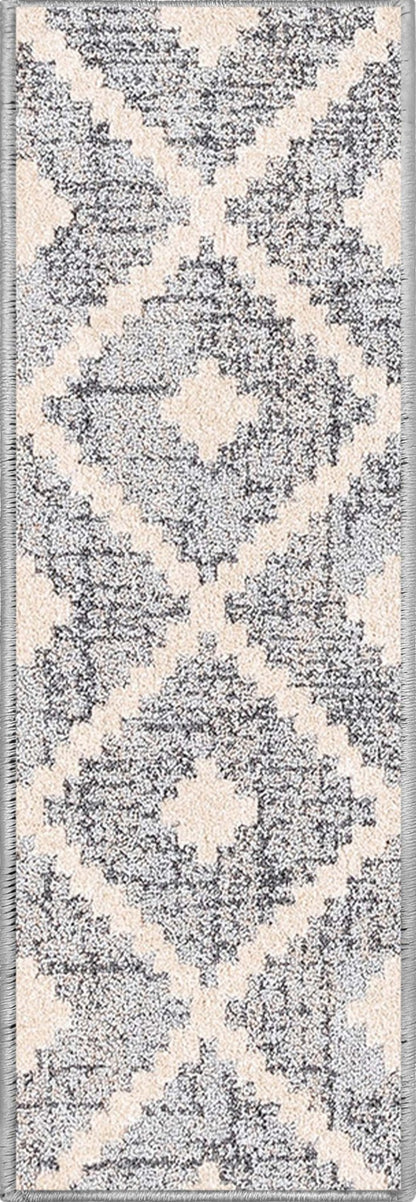 Ailey Grey Stair Tread Rugs - Well Woven