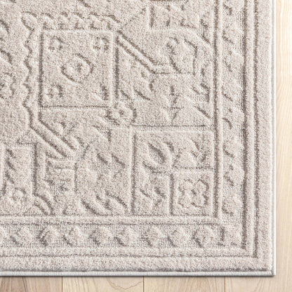 Cloud Medallion Heriz Soft Ivory Rug Well Woven