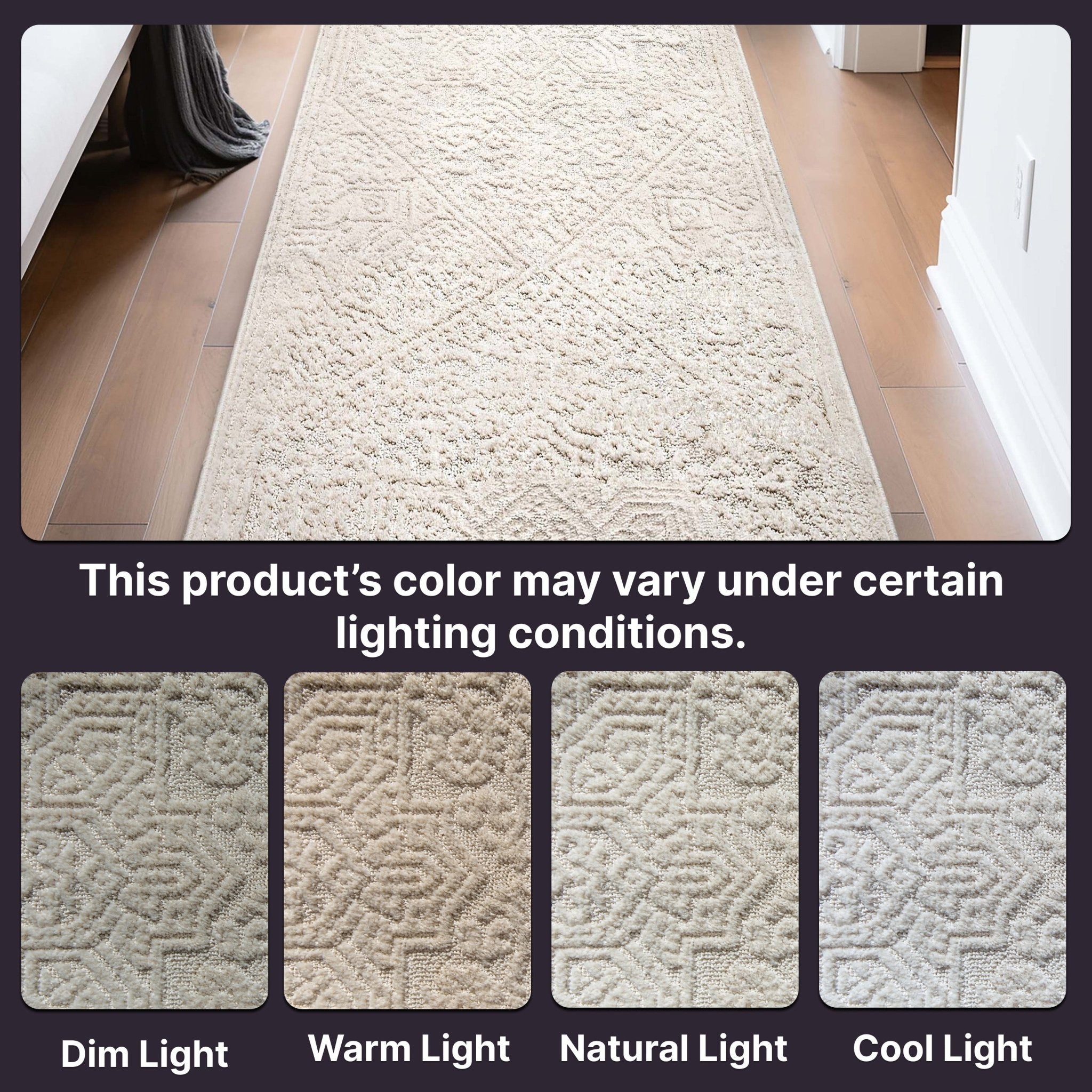 Custom Size Runner Cloud Medallion Farmhouse Medallion Ivory Choose Your Width x Choose Your Length Hallway Runner Rug Well Woven