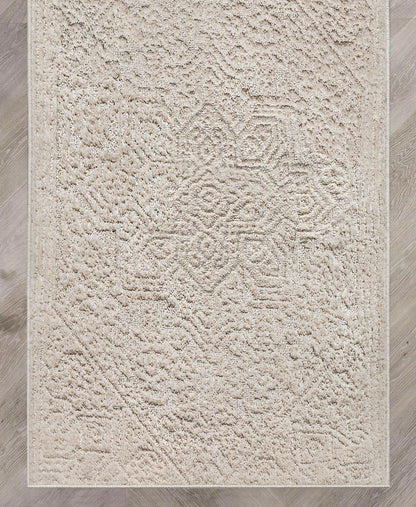 Custom Size Runner Cloud Medallion Farmhouse Medallion Ivory Choose Your Width x Choose Your Length Hallway Runner Rug Well Woven