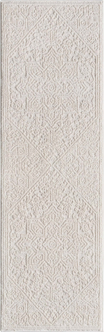Cloud Medallion Heriz Soft Ivory Rug Well Woven