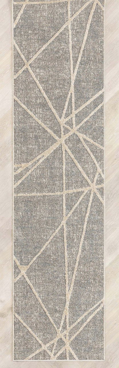 Custom Size Runner Telas Modern Geometric Lines Grey Choose Your Width x Choose Your Length Hallway Runner Rug Well Woven