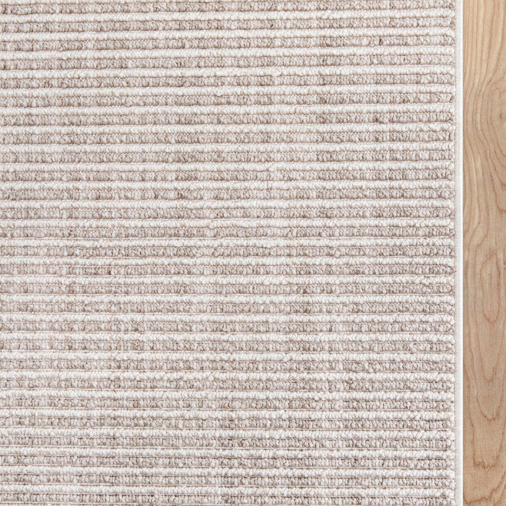 Custom Size Runner Berber Stripes Contemporary Striped Beige Choose Your Width x Choose Your Length Hallway Runner Rug Well Woven