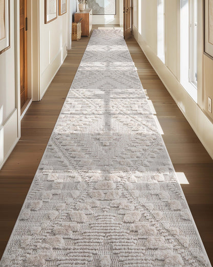 Custom Size Runner Kilim Geo Moroccan Diamond Pattern Beige Choose Your Width x Choose Your Length Hallway Runner Rug Well Woven