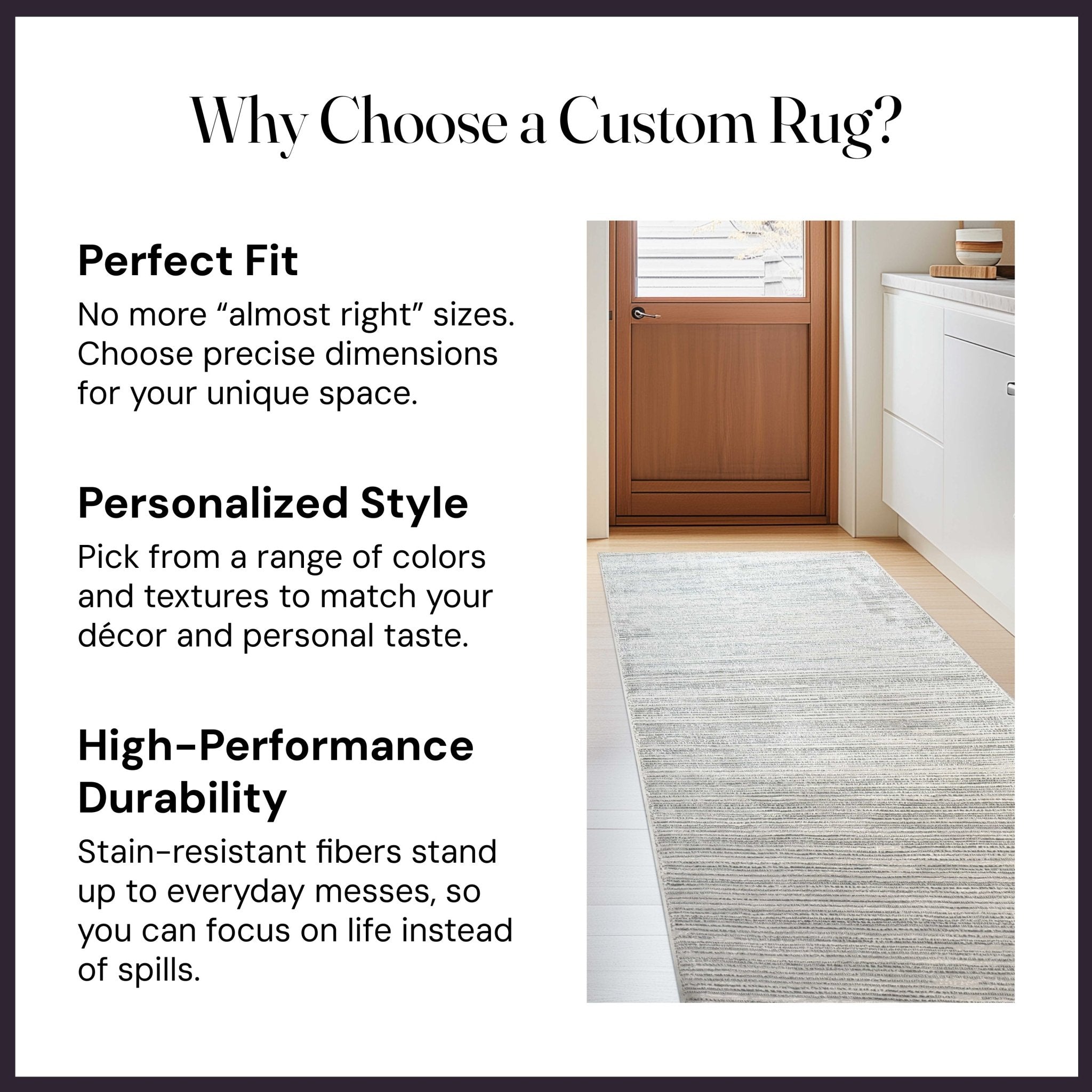 Ethereal Whisper Custom Size Runner - Grey Abstract Choose Your Runner Length - Perfect For Hallway, Stairs & Kitchen - Well Woven