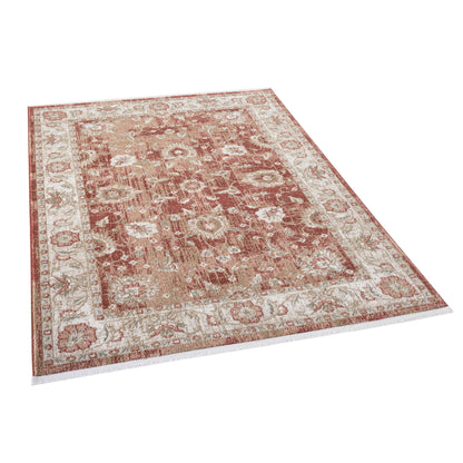 IND-100 Well Woven Indira Elysium Crimson Floor On White