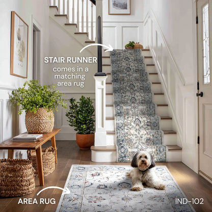 IND-102 Well Woven Elysium Ivory Matching Rug and Runner