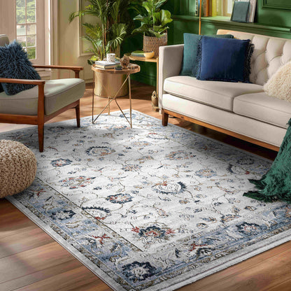 IND-102 Well Woven Indira Elysium Ivory Area Rug Room Scene 2