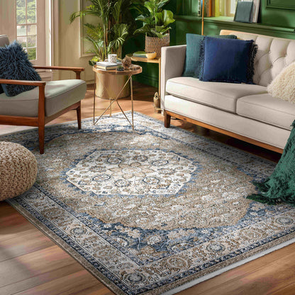 IND-135 Well Woven Indira Mythos Emerald Green Room Scene 2