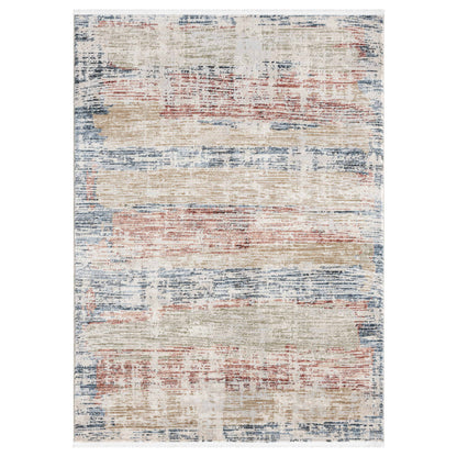 IND-151 Well Woven Indira Mirage Multi Overhead on White