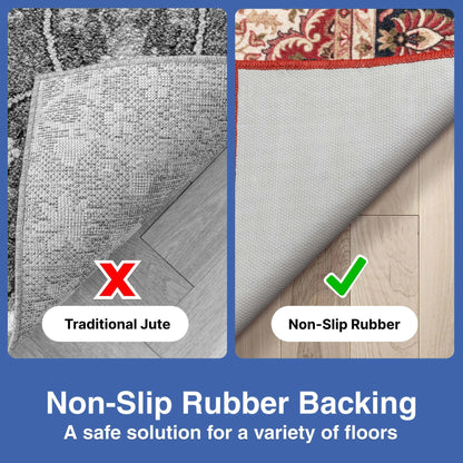 Custom Size Runner Gene Medallion Persian Red Select Your Width x Choose Your Length Machine Washable Hallway Runner Rug Well Woven