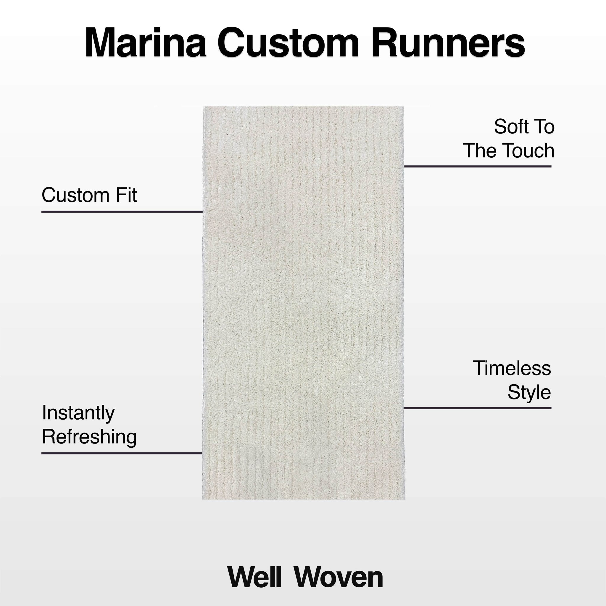 Custom Size Runner Marina Monroe Ivory Hallway Runner Rug - Well Woven - Overview of the benefits of an ivory shag rug