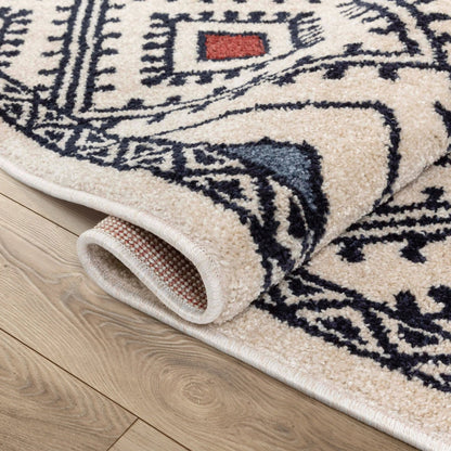 Moderne Bohemian Chic Tribal Moroccan Beige Rug Well Woven