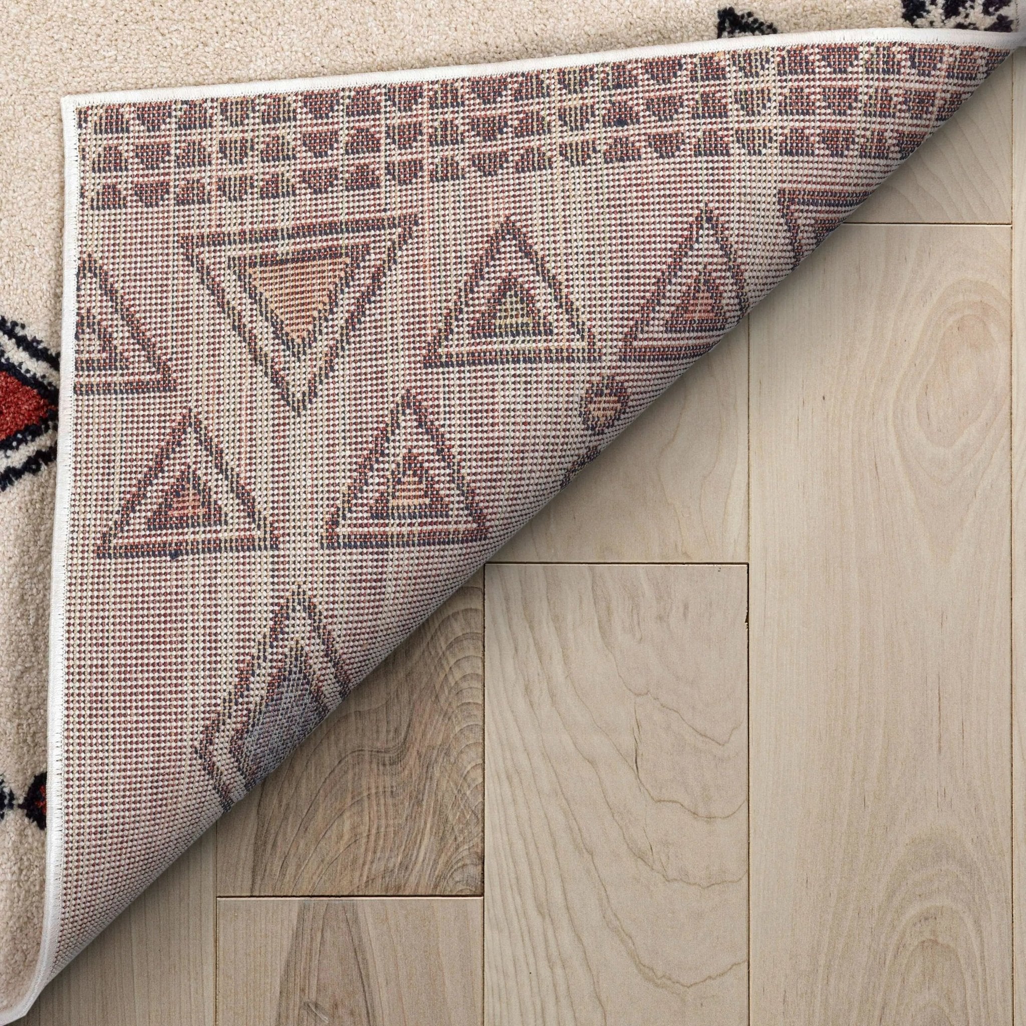 Huron Bohemian Vintage Tribal Beige Rug Well Woven