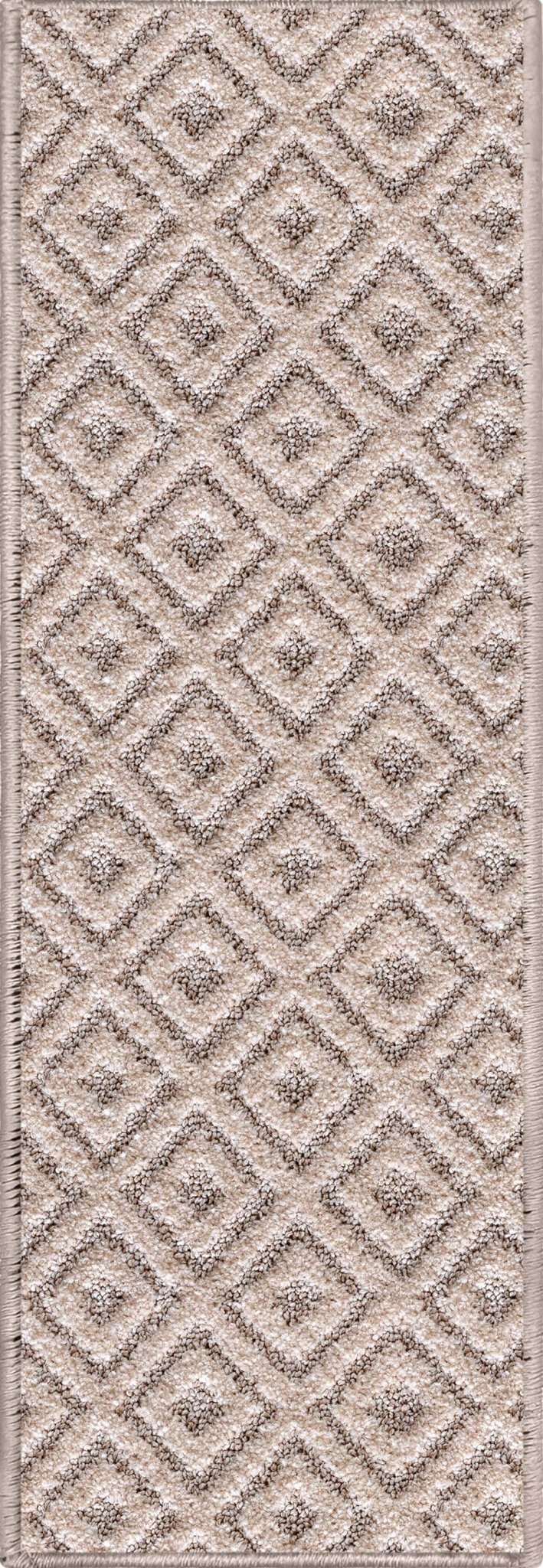 Pia Beige and Grey Stair Tread Rugs - Well Woven
