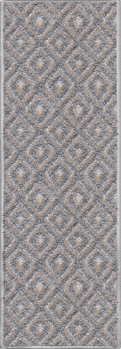 Pia Grey Stair Tread Rugs - Well Woven