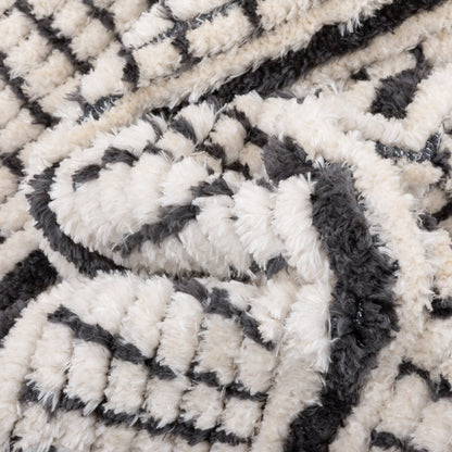 Custom Size Runner Viho  Geometric Tribal Ivory Choose Your Width x Choose Your Length Hallway Runner Rug -Soft Pile Well Woven