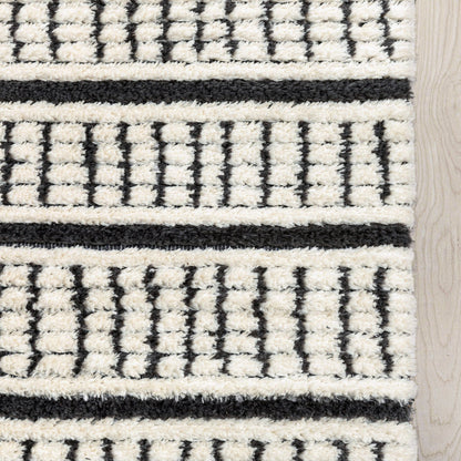 Custom Size Runner Viho  Geometric Tribal Ivory Choose Your Width x Choose Your Length Hallway Runner Rug -Soft Pile Well Woven