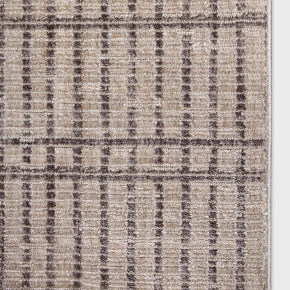 Custom Size Runner Skog Contemporary Geometric Ivory Choose Your Width x Choose Your Length - Perfect For Hallway, Stairs & Kitchen Well Woven