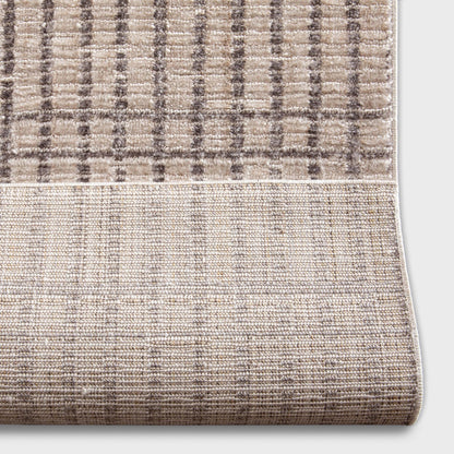 Custom Size Runner Skog Contemporary Geometric Ivory Choose Your Width x Choose Your Length - Perfect For Hallway, Stairs & Kitchen Well Woven