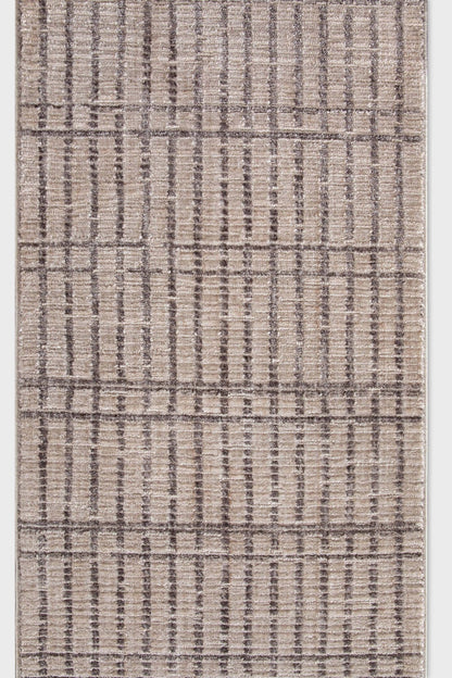 Custom Size Runner Skog Contemporary Geometric Ivory Choose Your Width x Choose Your Length - Perfect For Hallway, Stairs & Kitchen Well Woven