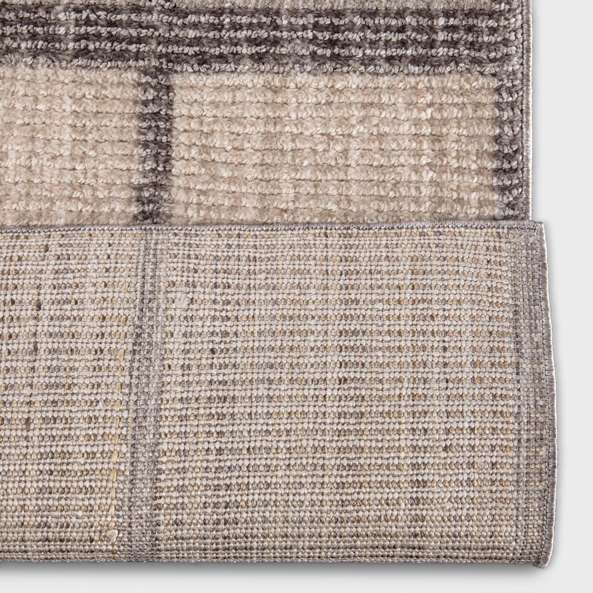 Custom Size Runner Hav Geometric Plaid Ivory Choose Your Width x Choose Your Length - Perfect For Hallway, Stairs & Kitchen Well Woven