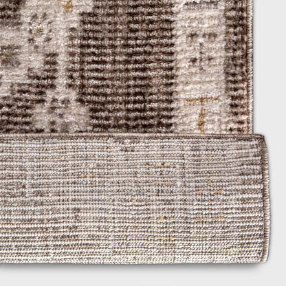 Custom Size Runner Isfjord Tribal Medallion Earth Choose Your Width x Choose Your Length - Perfect For Hallway, Stairs & Kitchen Well Woven